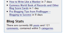 WordPress Dashboard Blog Stats